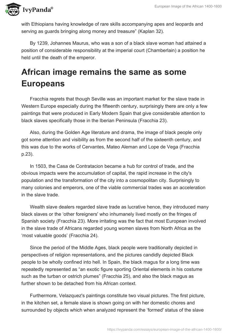 European Image of the African 1400-1600. Page 3