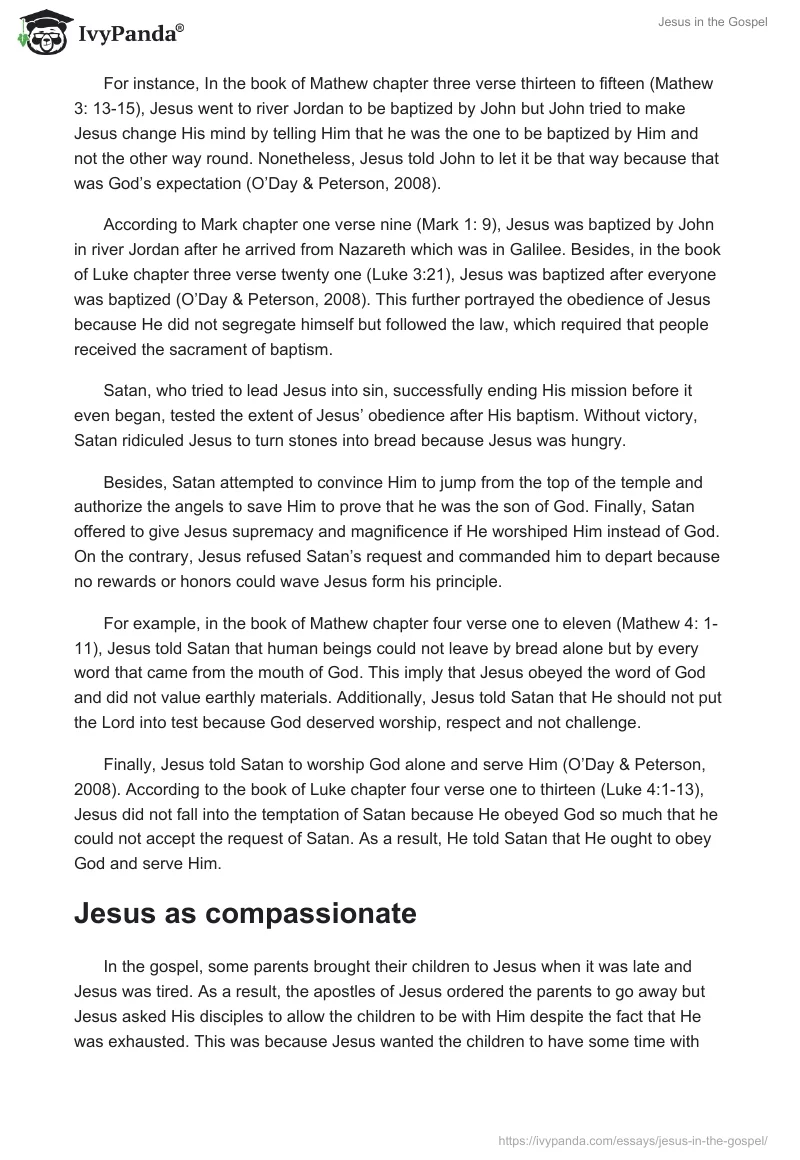 Jesus in the Gospel. Page 2