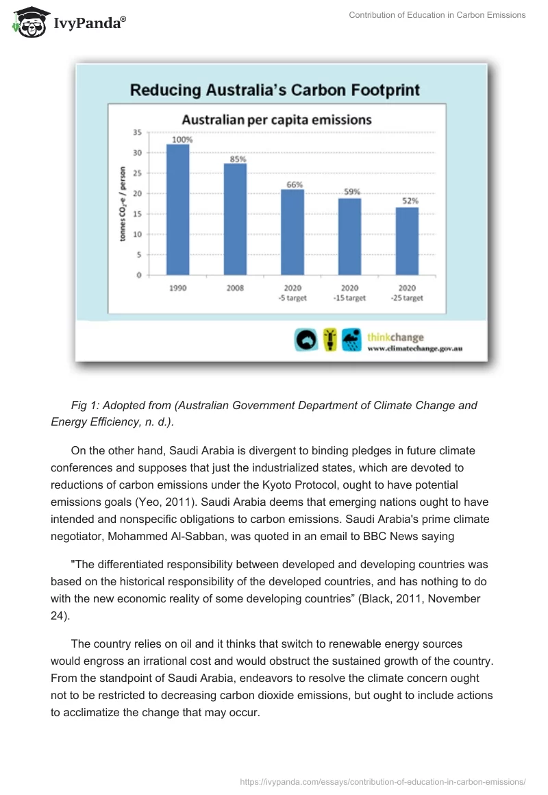 Contribution of Education in Carbon Emissions. Page 3