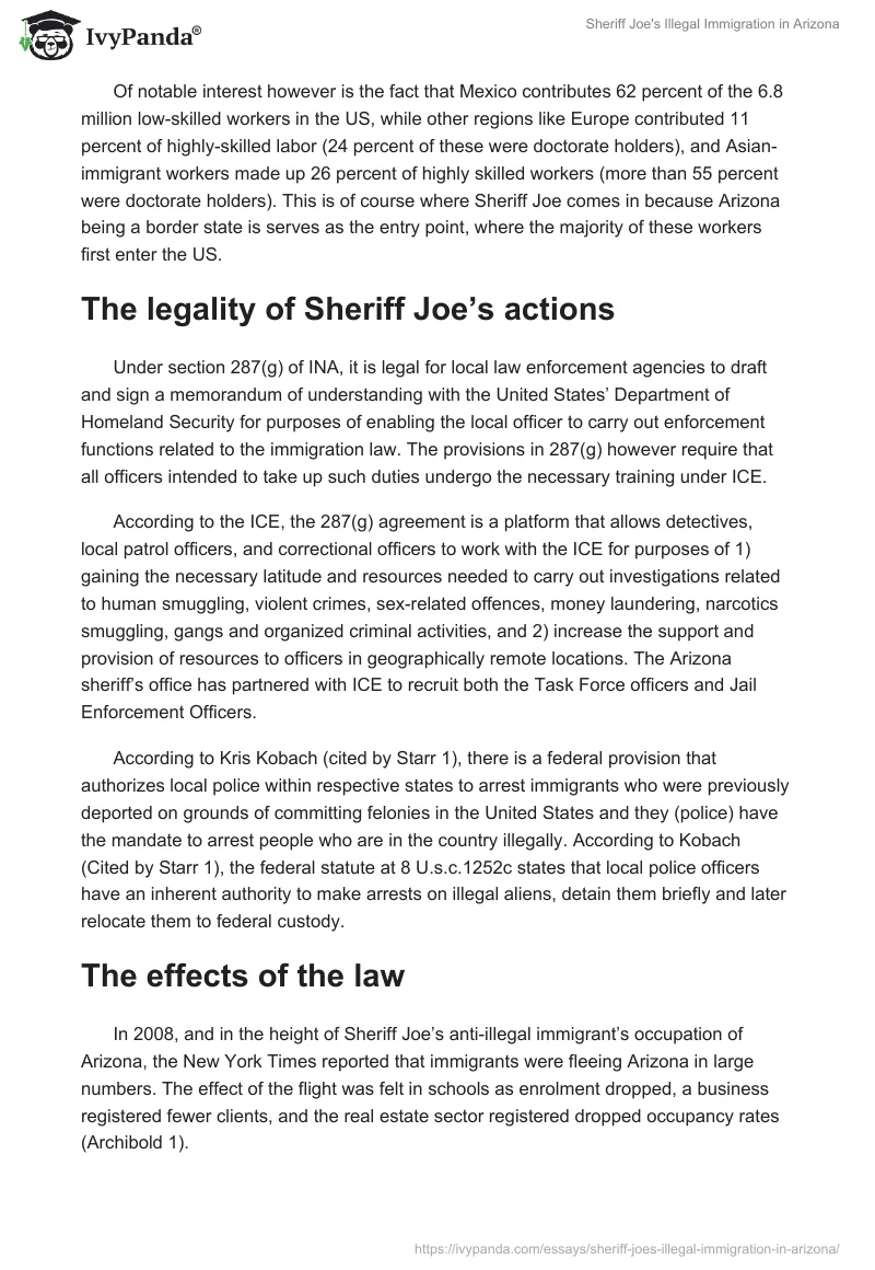 Sheriff Joe's Illegal Immigration in Arizona. Page 3