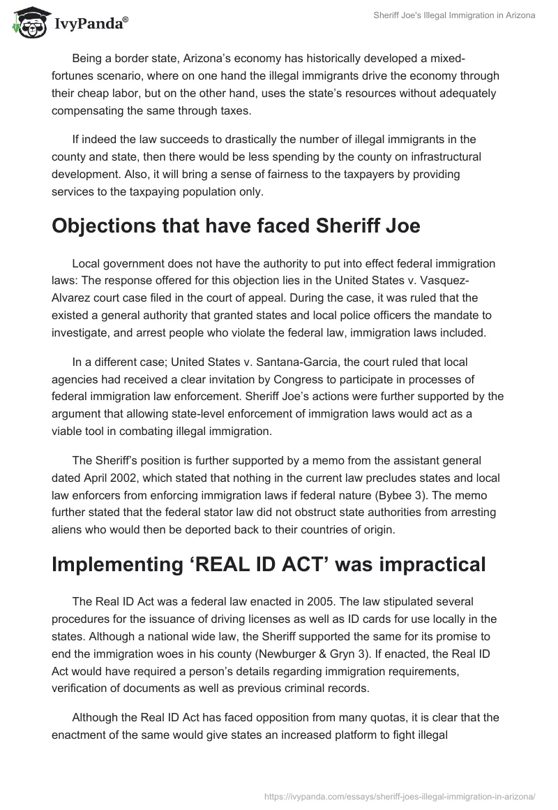 Sheriff Joe's Illegal Immigration in Arizona. Page 4