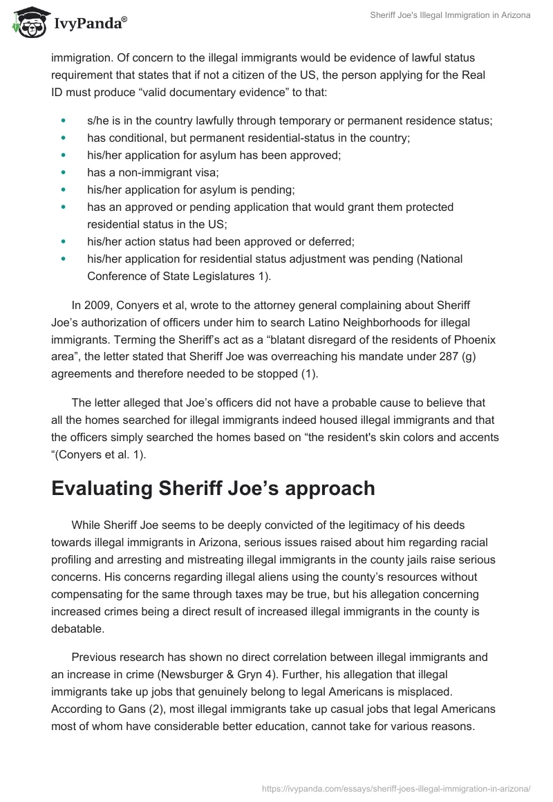 Sheriff Joe's Illegal Immigration in Arizona. Page 5