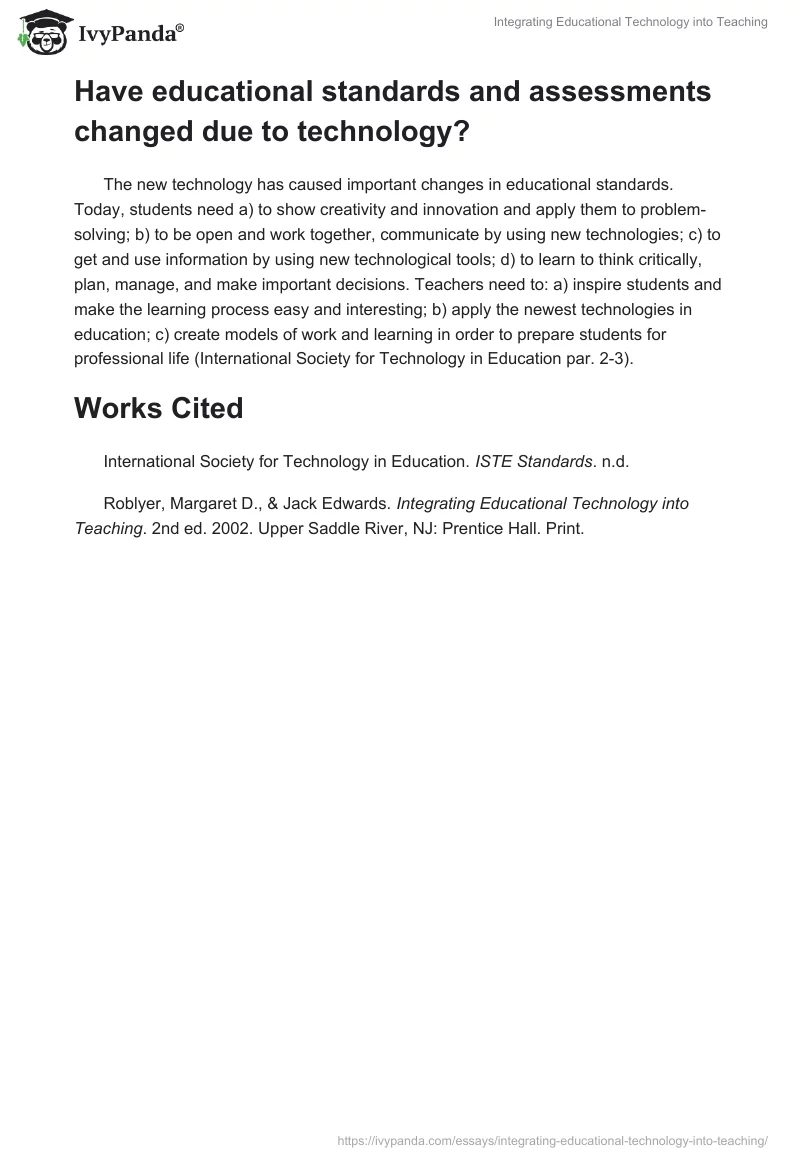 Integrating Educational Technology into Teaching. Page 3