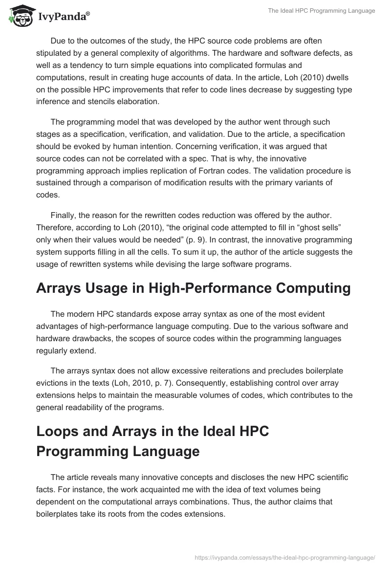 The Ideal HPC Programming Language. Page 2