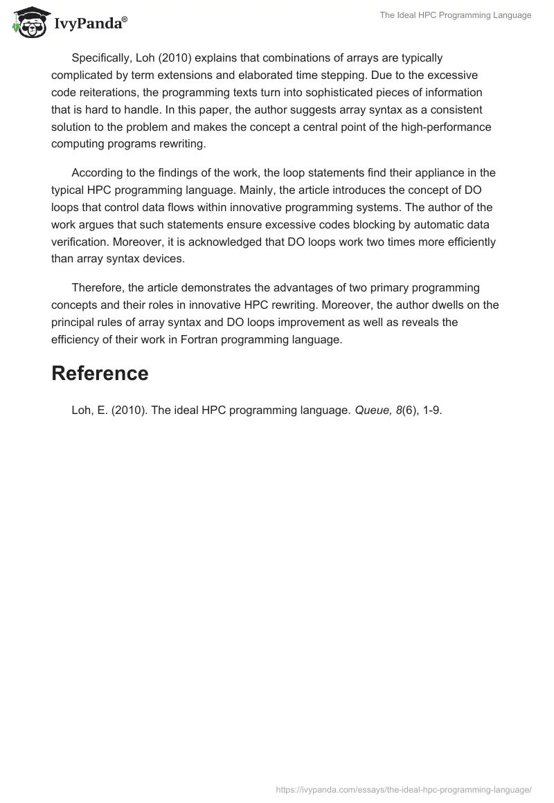 The Ideal HPC Programming Language. Page 3