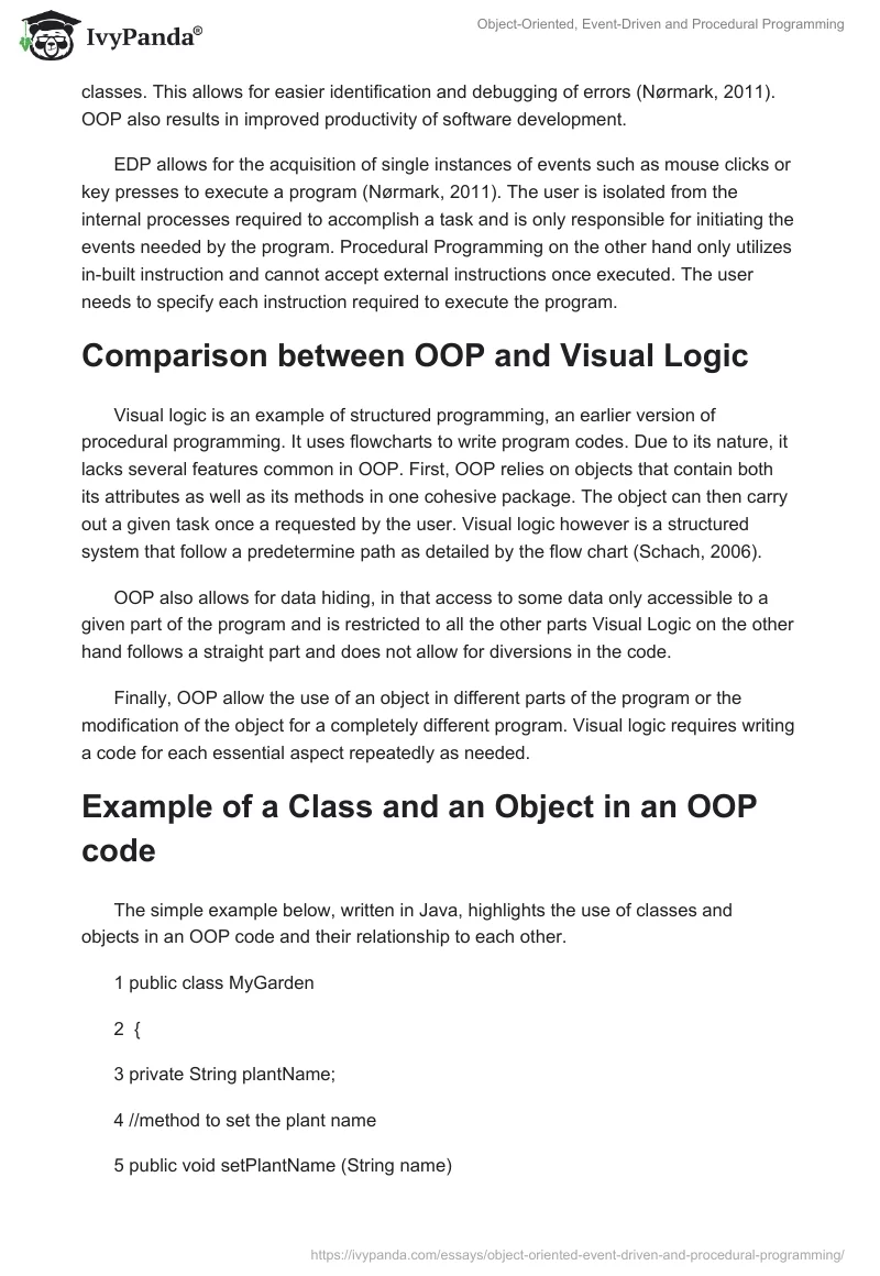 Object-Oriented, Event-Driven and Procedural Programming. Page 3