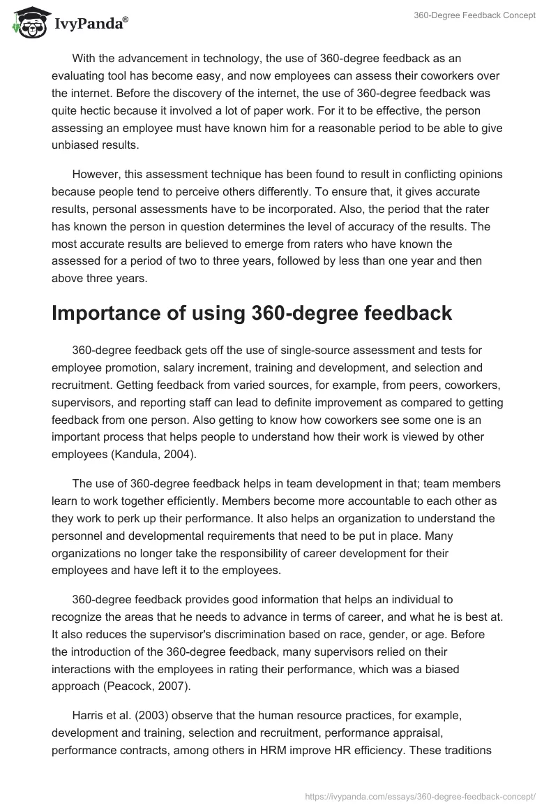 360-Degree Feedback Concept. Page 2