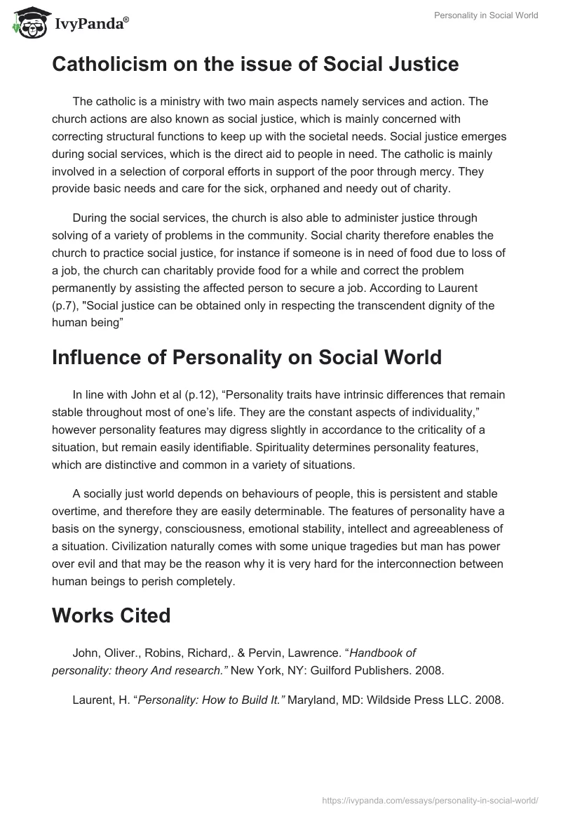 Personality in Social World. Page 2