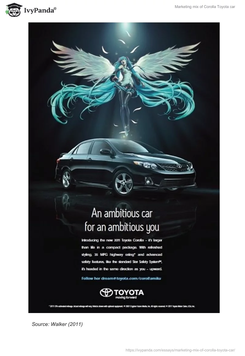 Marketing Mix of Corolla Toyota Car. Page 5