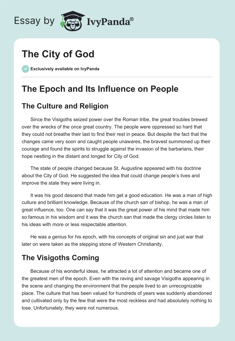 The City of God. Page 1