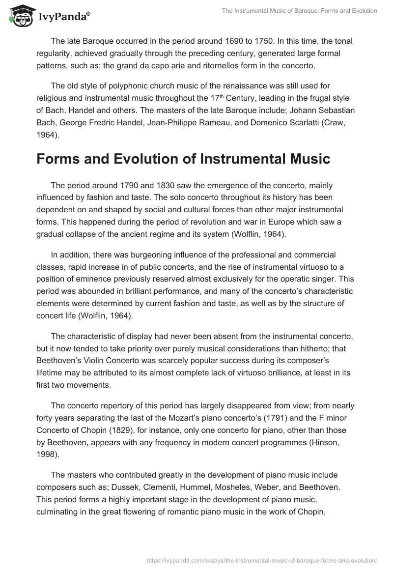 The Instrumental Music of Baroque: Forms and Evolution. Page 2