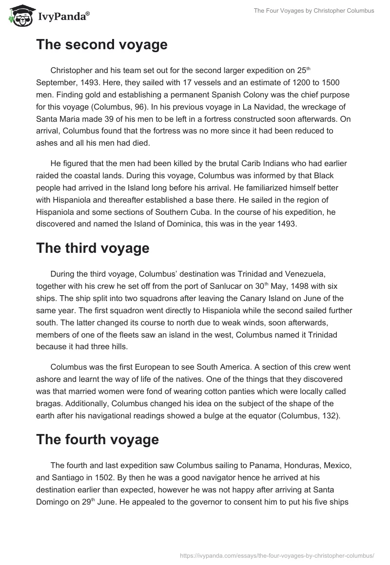 The Four Voyages by Christopher Columbus. Page 2