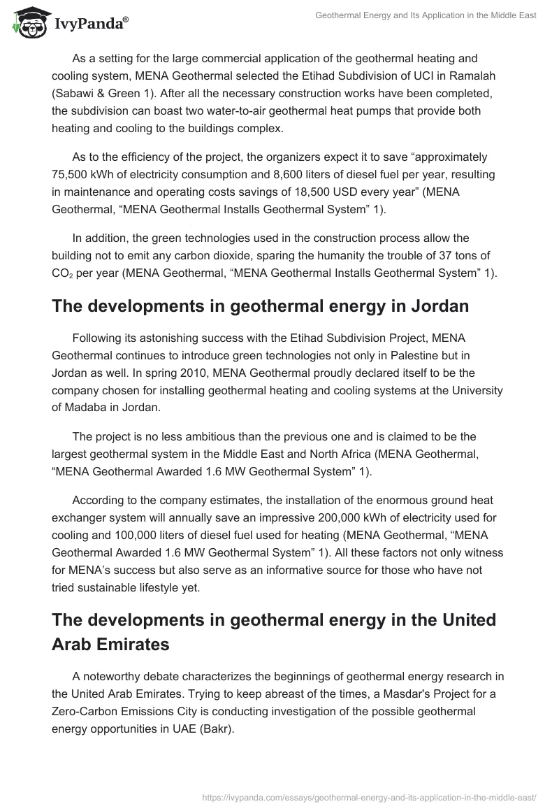 Geothermal Energy and Its Application in the Middle East. Page 5