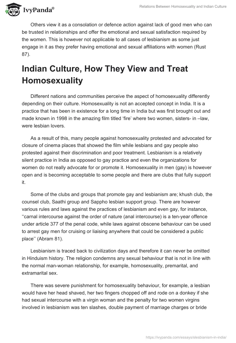 Relations Between Homosexuality and Indian Culture. Page 2