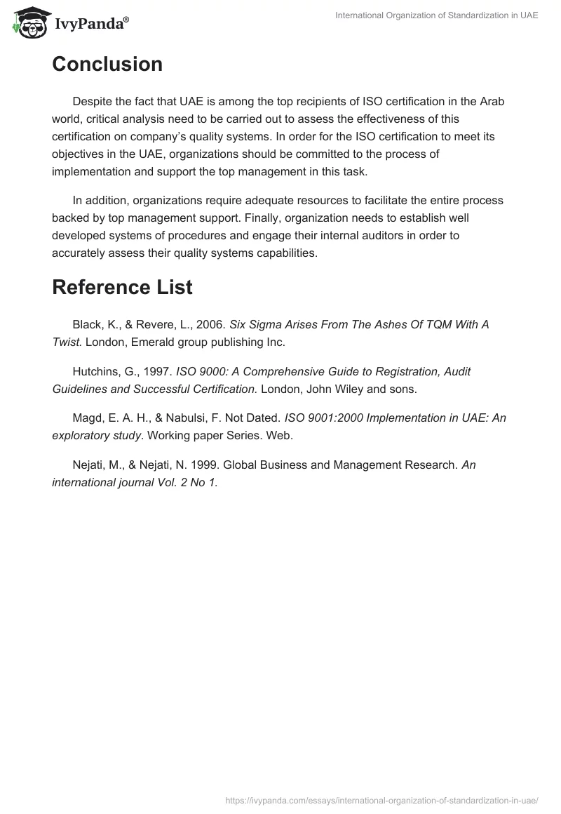 International Organization of Standardization in UAE. Page 4