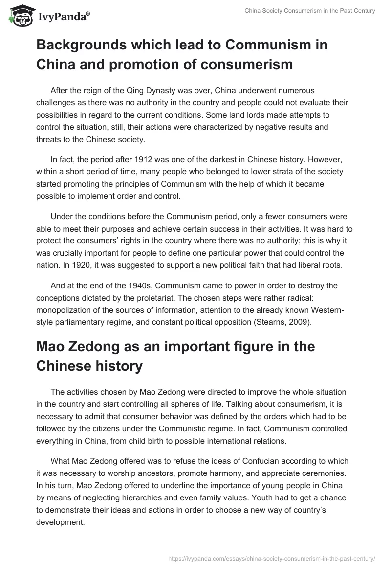 China Society Consumerism in the Past Century. Page 2