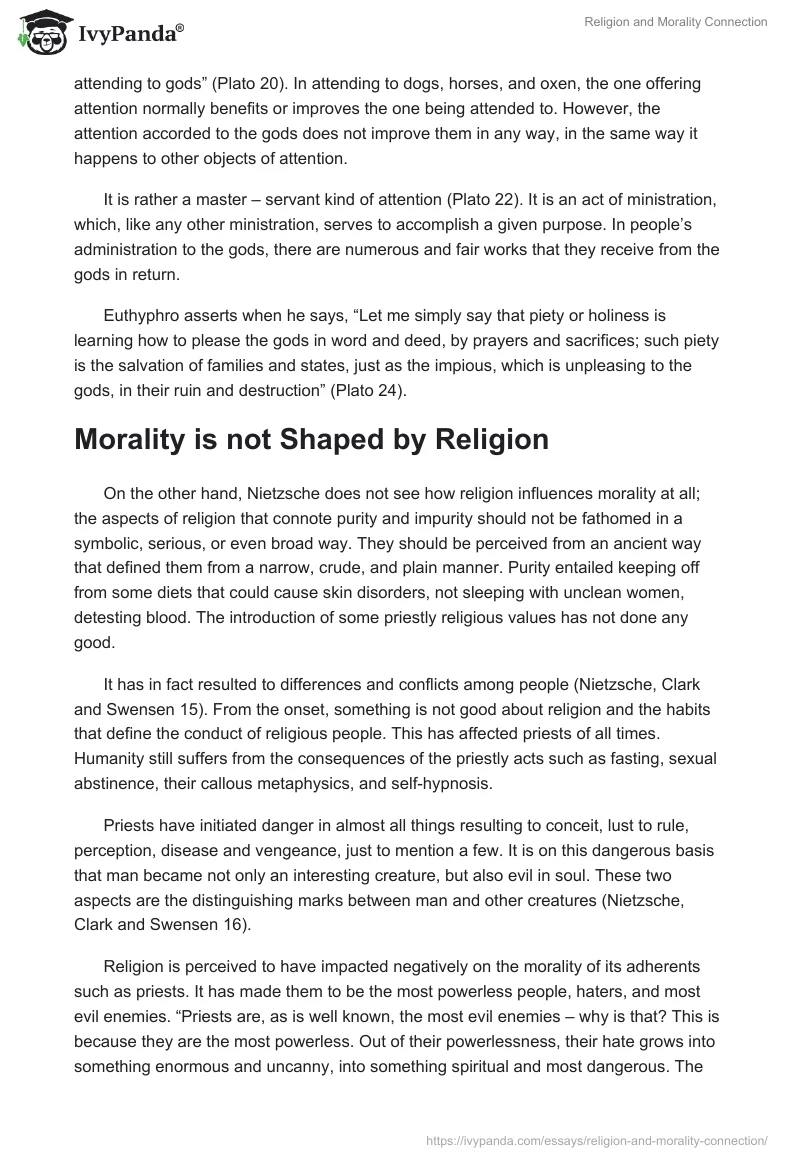 Religion and Morality Connection. Page 3