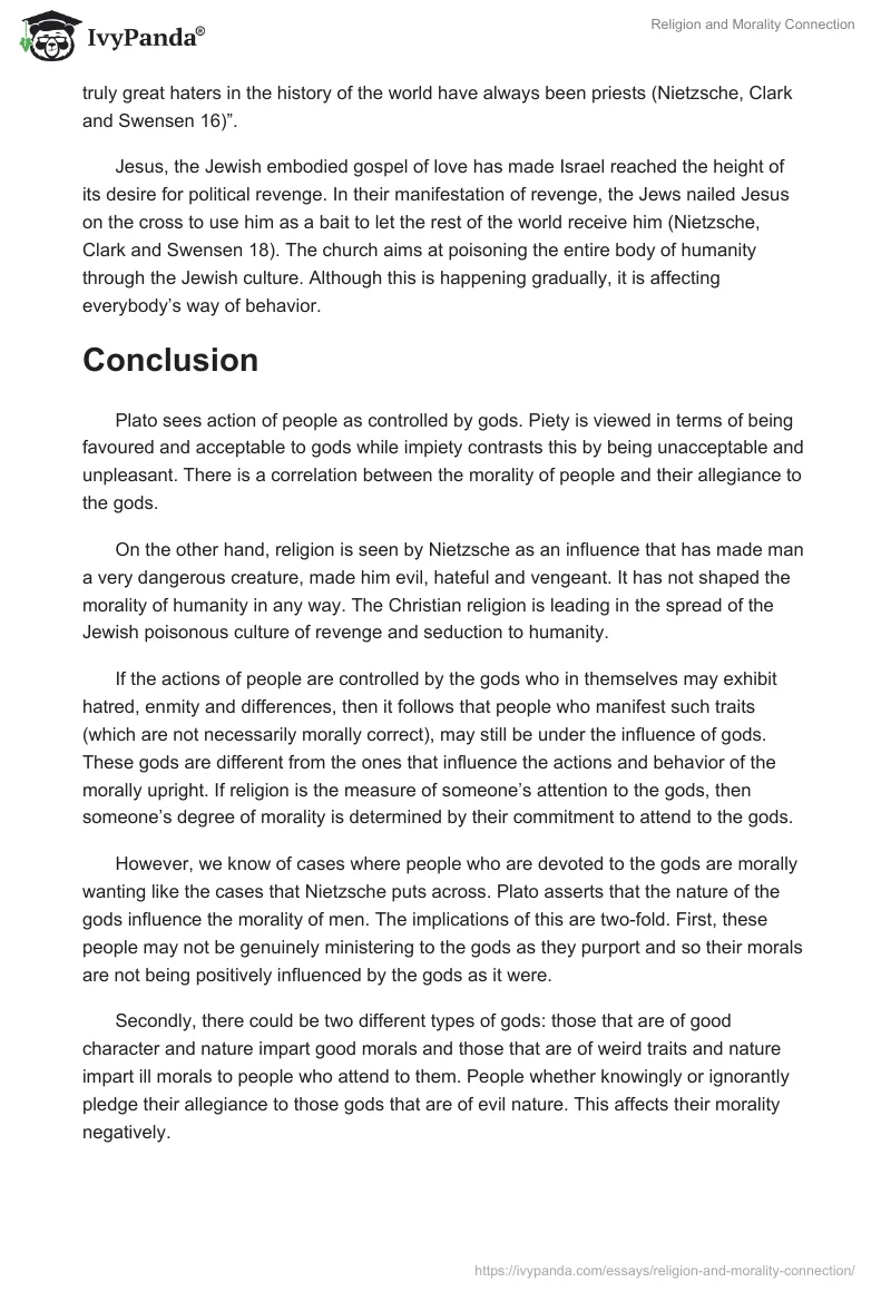 Religion and Morality Connection. Page 4