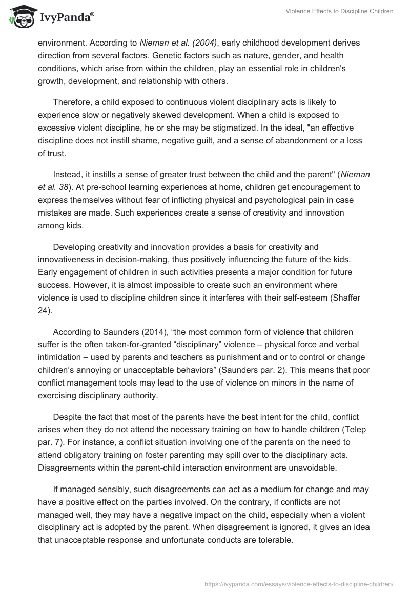 Violence Effects to Discipline Children. Page 3