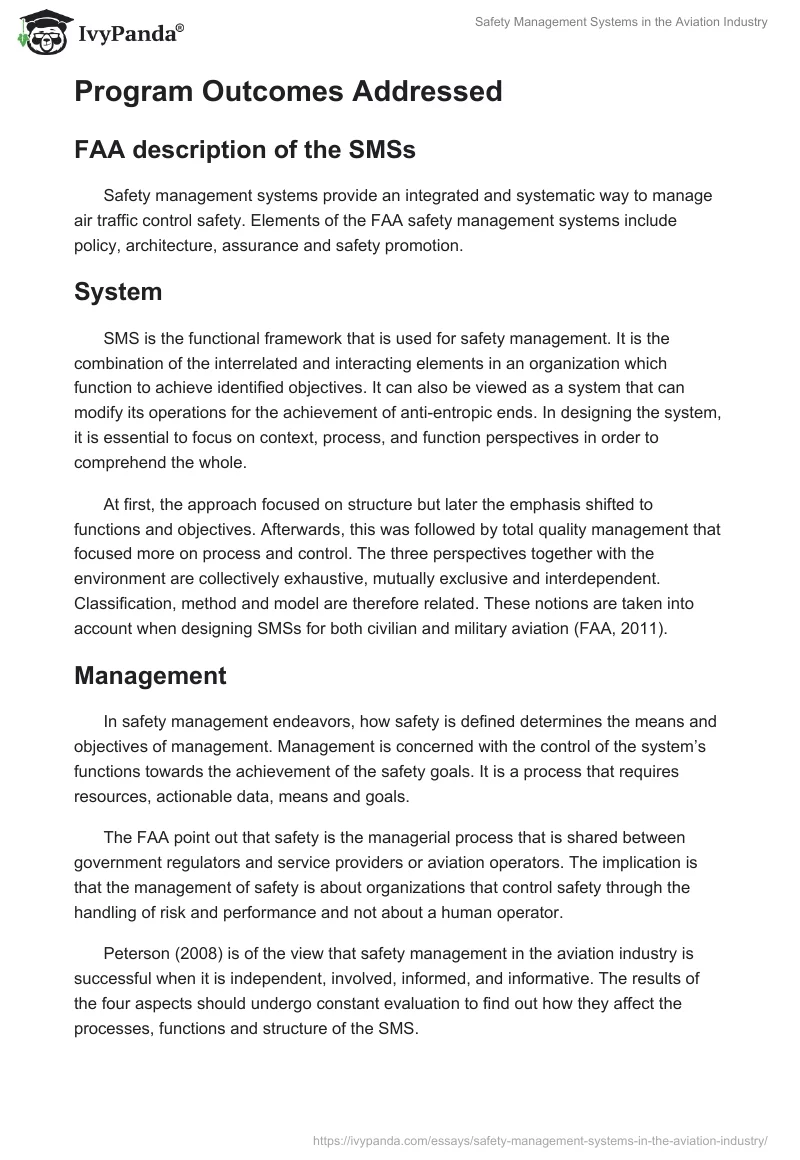 Safety Management Systems in the Aviation Industry. Page 2