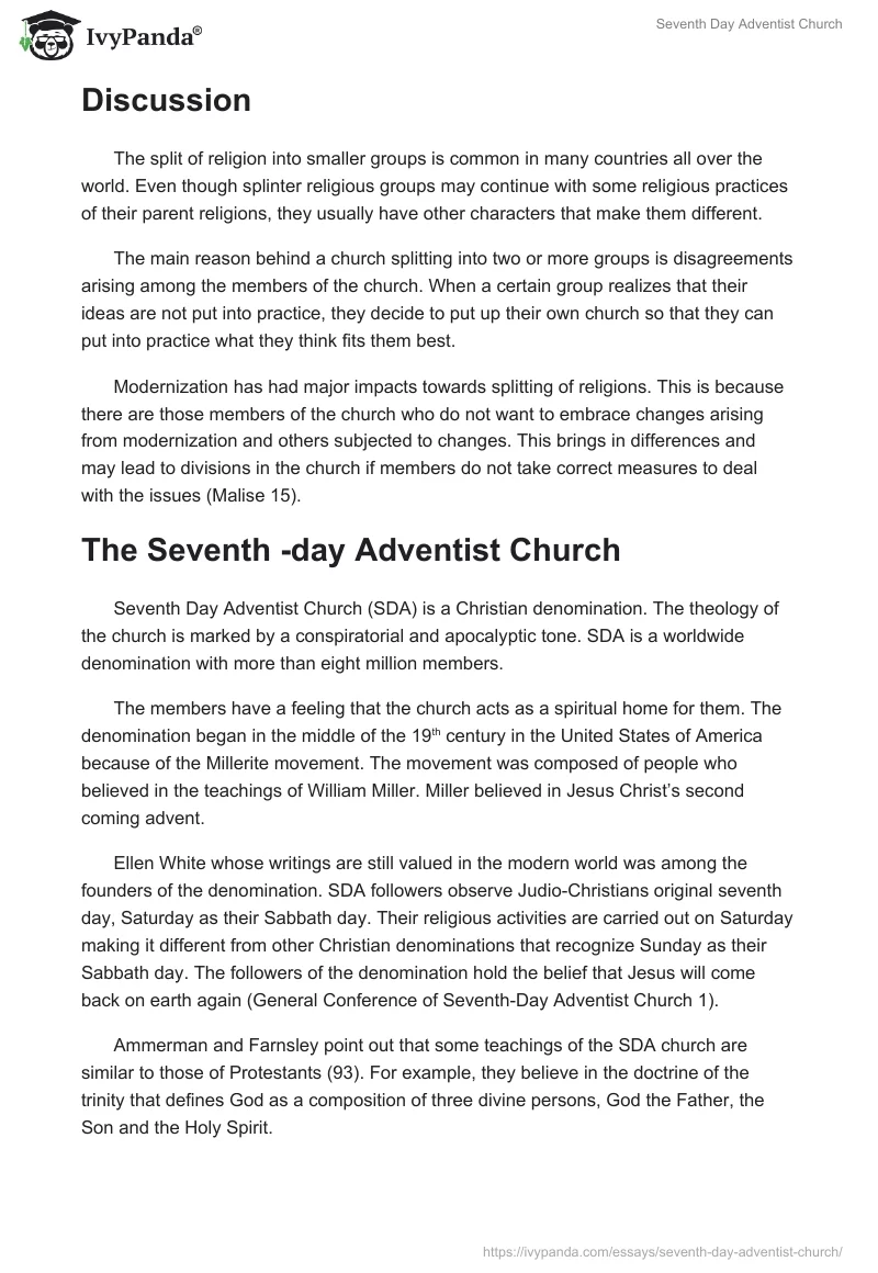 Seventh Day Adventist Church. Page 2