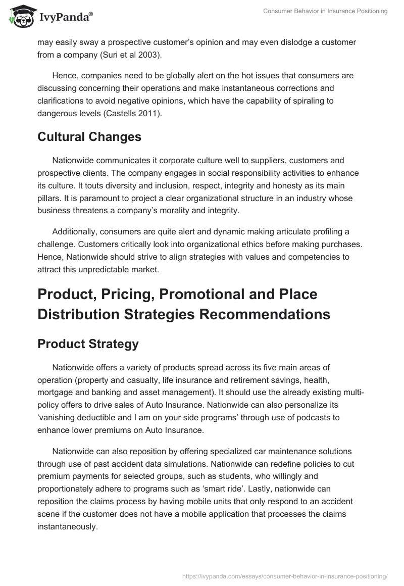 Consumer Behavior in Insurance Positioning. Page 3