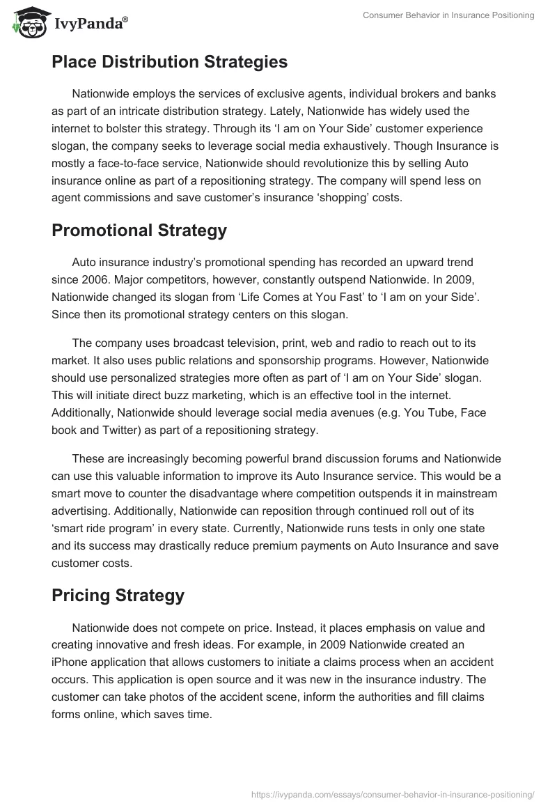 Consumer Behavior in Insurance Positioning. Page 4