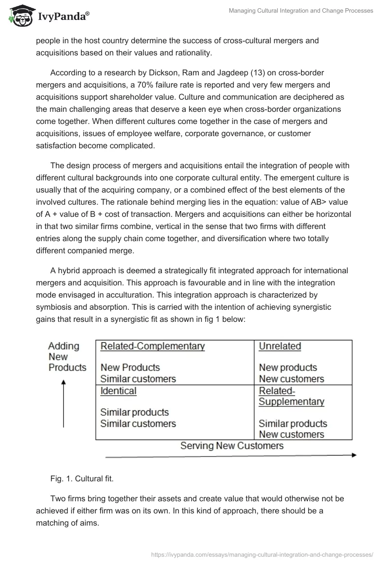 Managing Cultural Integration and Change Processes. Page 3