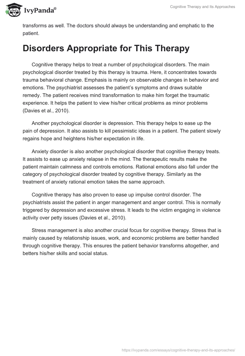 Cognitive Therapy and Its Approaches. Page 2