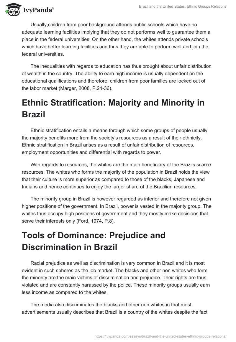 Brazil and the United States: Ethnic Groups Relations. Page 3