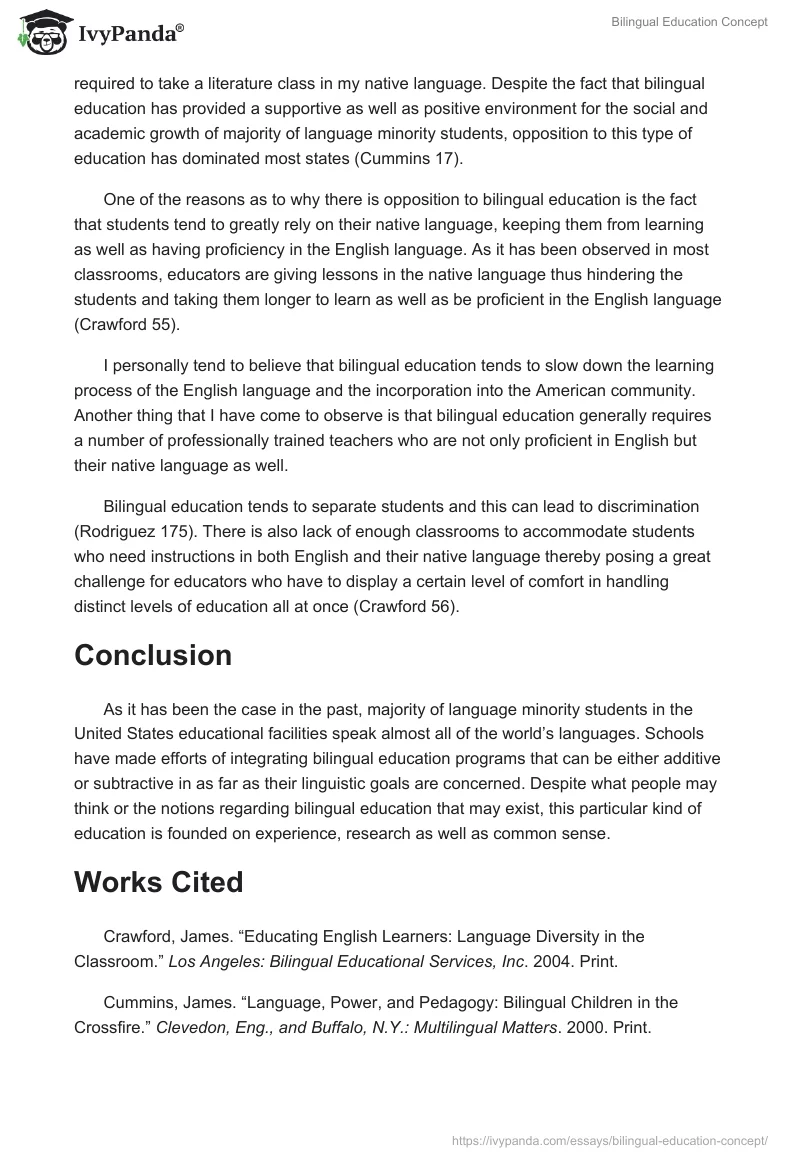 Bilingual Education Concept. Page 2