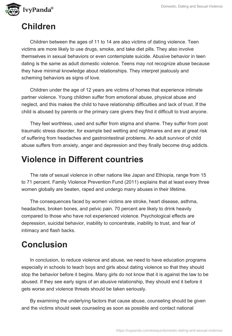 Domestic, Dating and Sexual Violence. Page 2