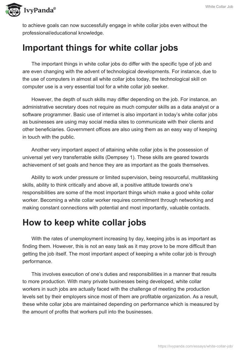 White Collar Job. Page 2
