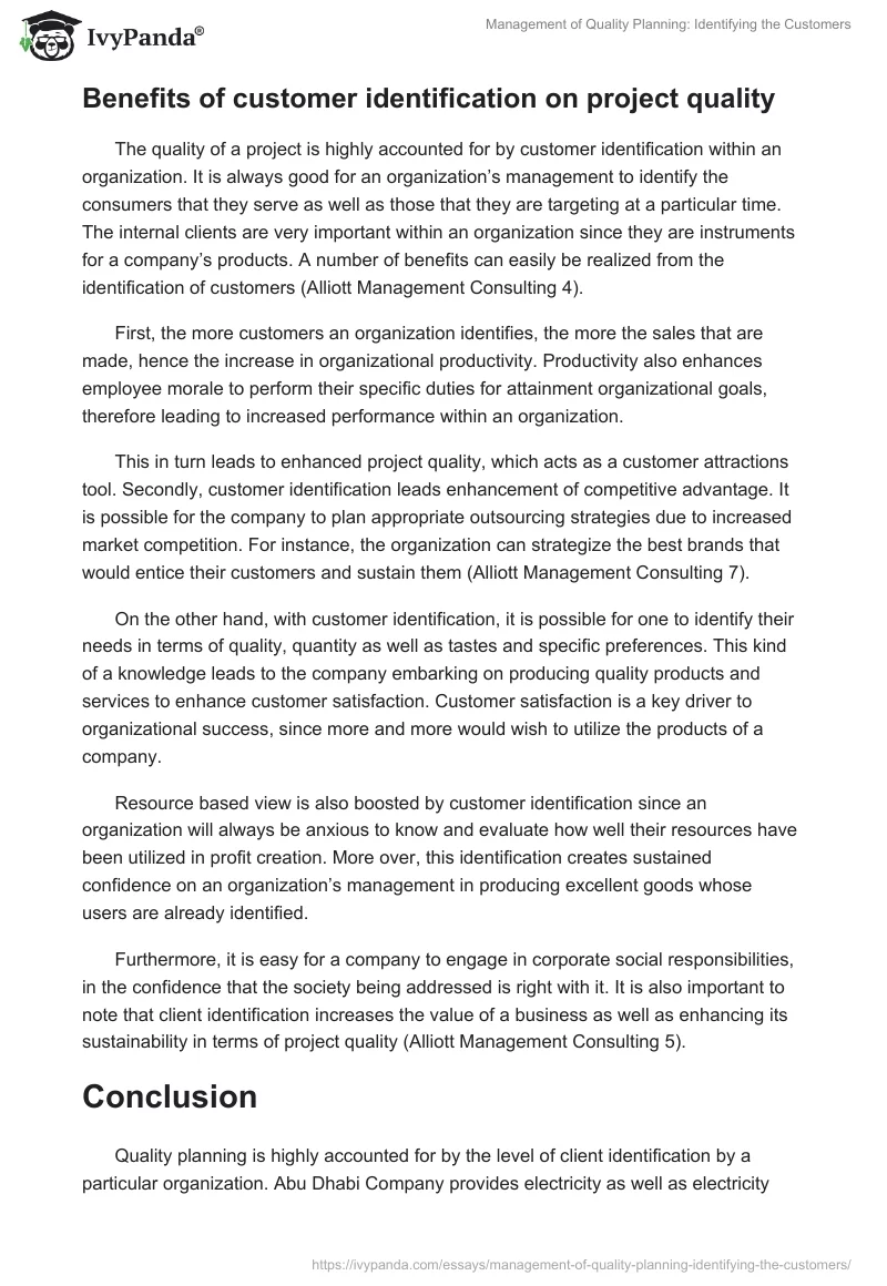 Management of Quality Planning: Identifying the Customers. Page 4