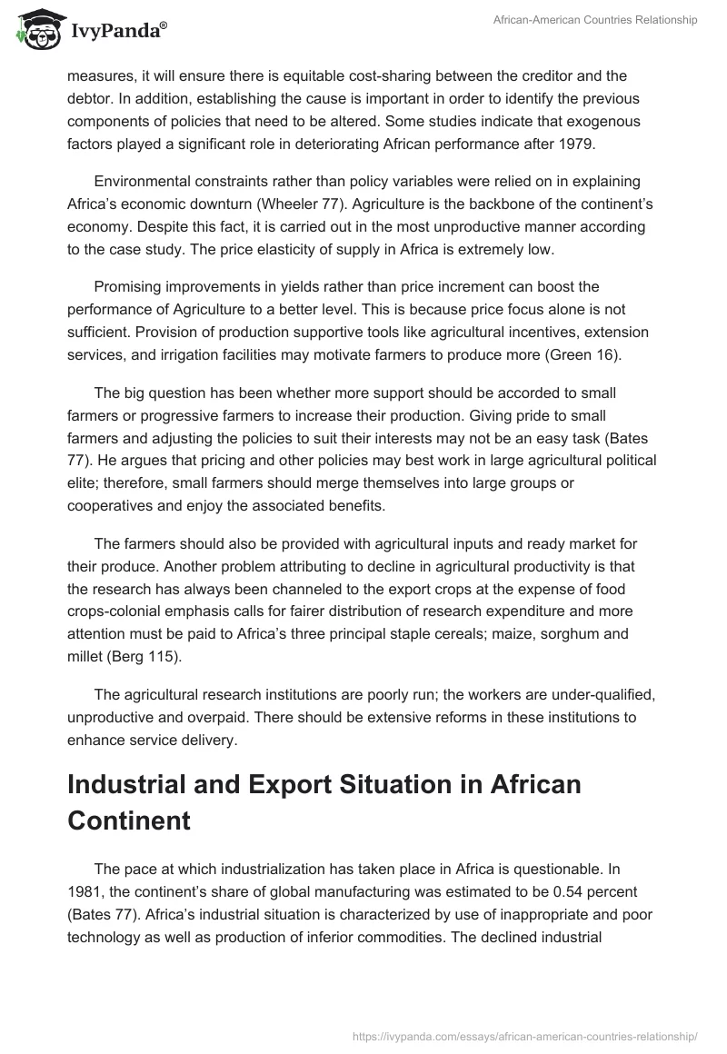 African-American Countries Relationship. Page 3