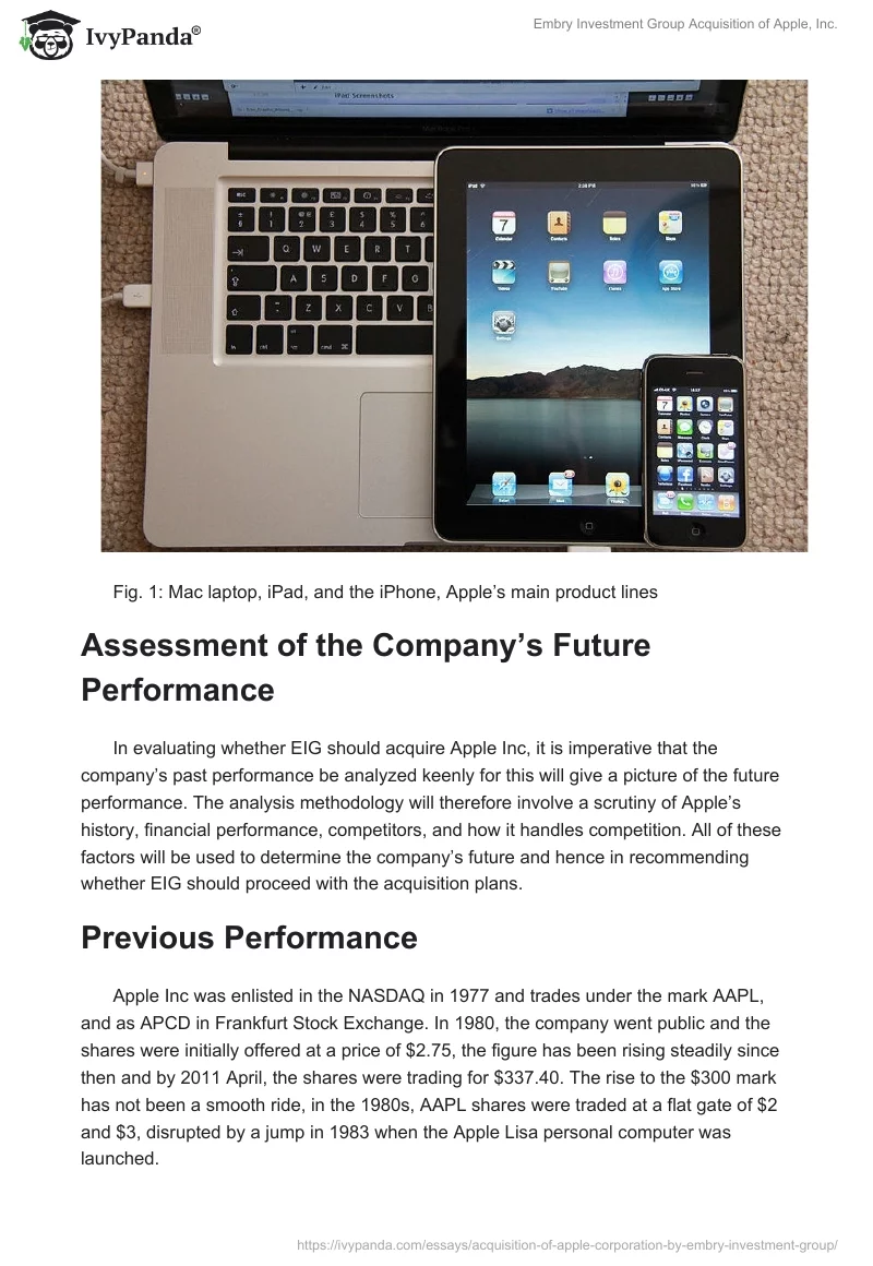 Embry Investment Group Acquisition of Apple, Inc.. Page 4
