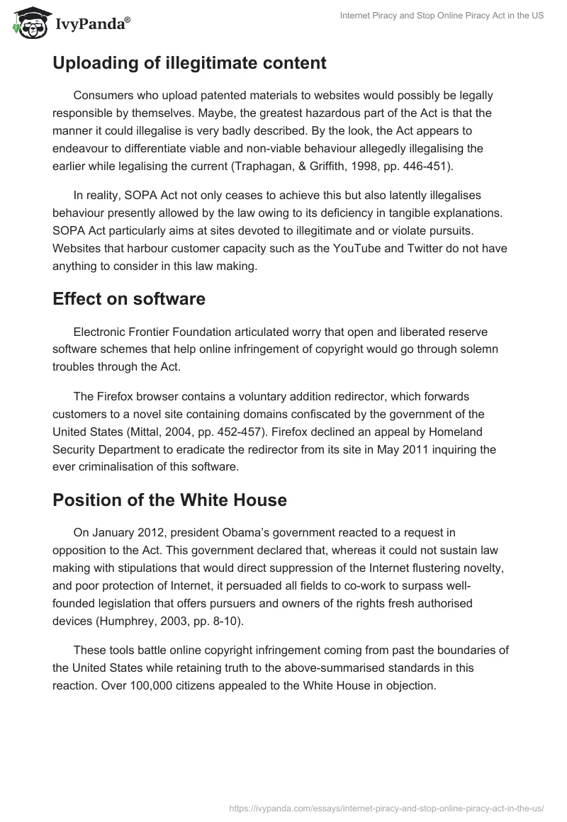Internet Piracy and Stop Online Piracy Act in the US. Page 5