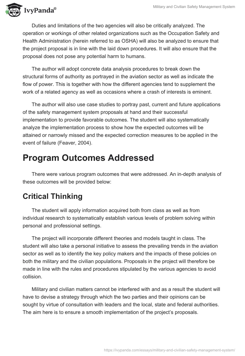Military and Civilian Safety Management System. Page 2