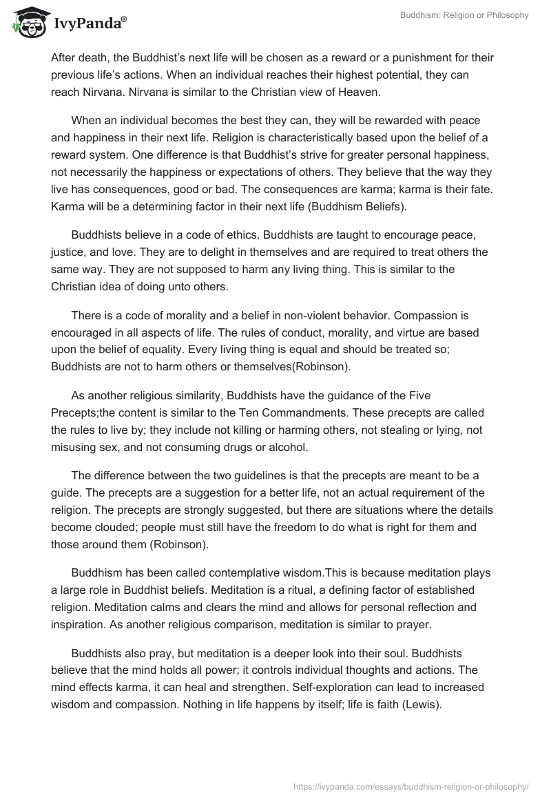 Buddhism: Religion or Philosophy. Page 2