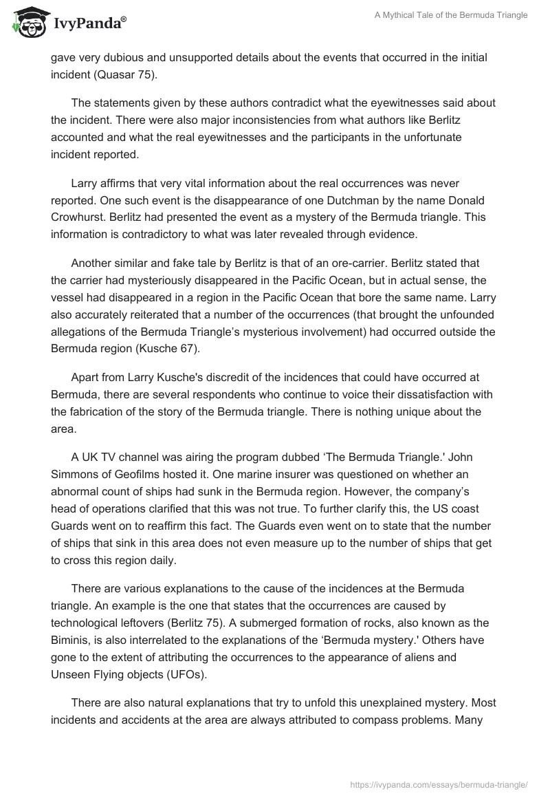 A "Mythical" Tale of the Bermuda Triangle. Page 2