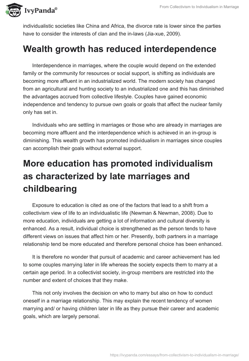 From Collectivism to Individualism in Marriage. Page 2