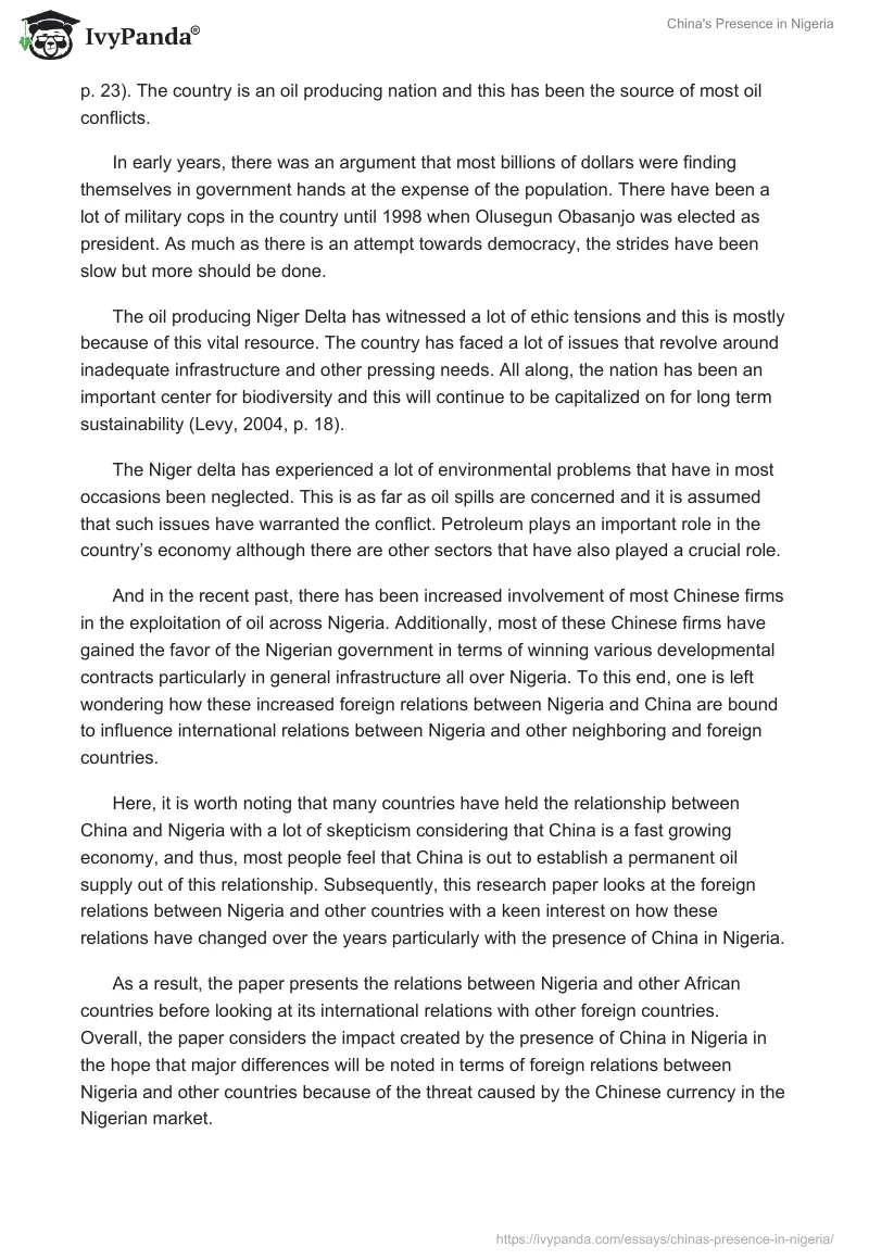 China's Presence in Nigeria. Page 2