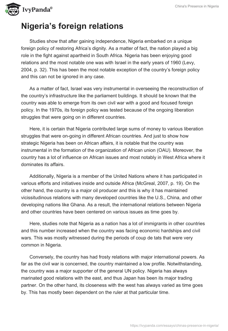 China's Presence in Nigeria. Page 3