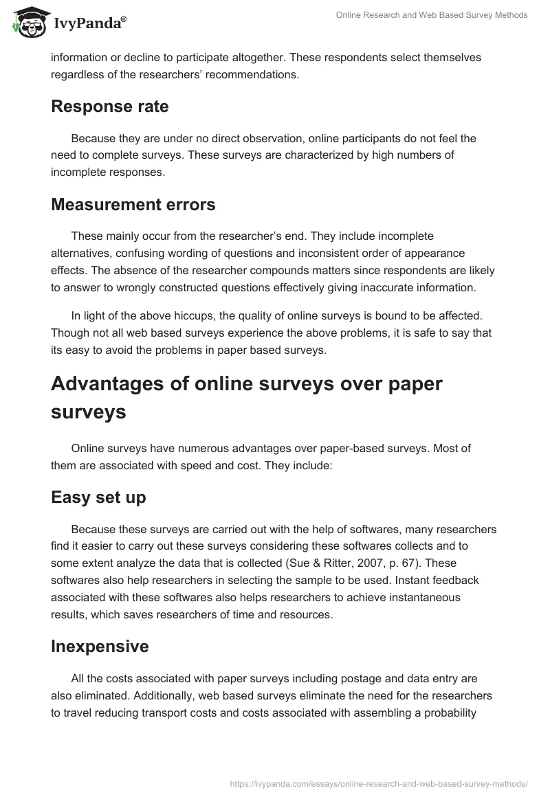 Online Research and Web Based Survey Methods. Page 3