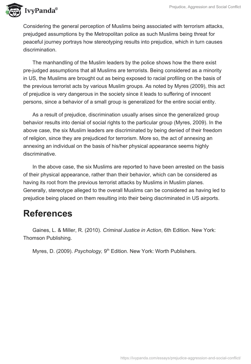 Prejudice, Aggression and Social Conflict. Page 2