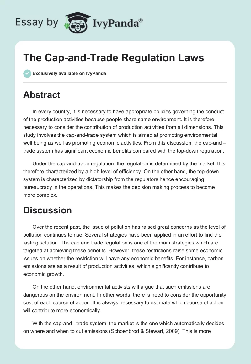The Cap-and-Trade Regulation Laws. Page 1