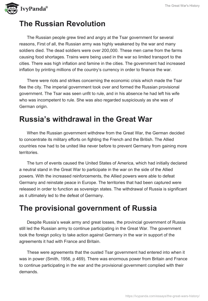 The Great War's History. Page 2