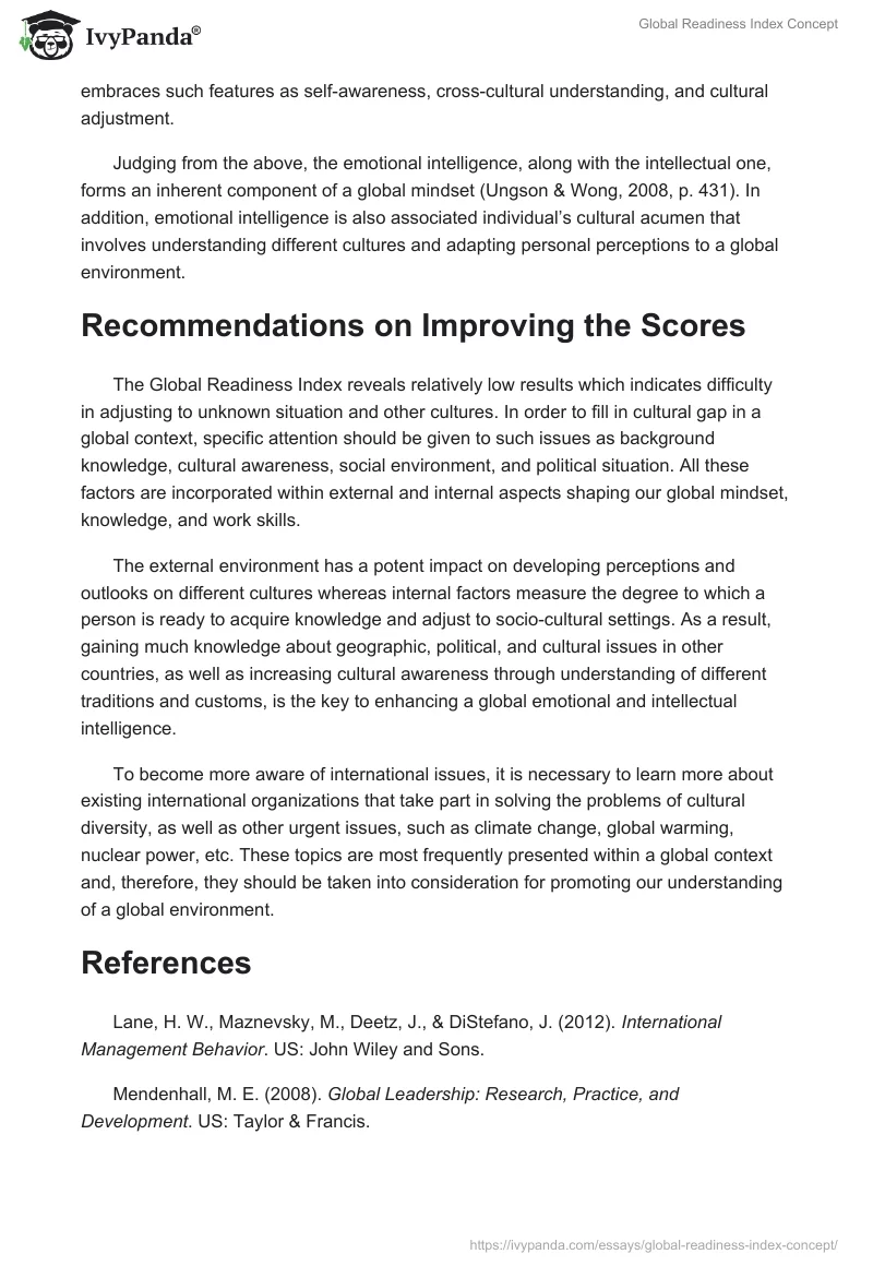 Global Readiness Index Concept. Page 2