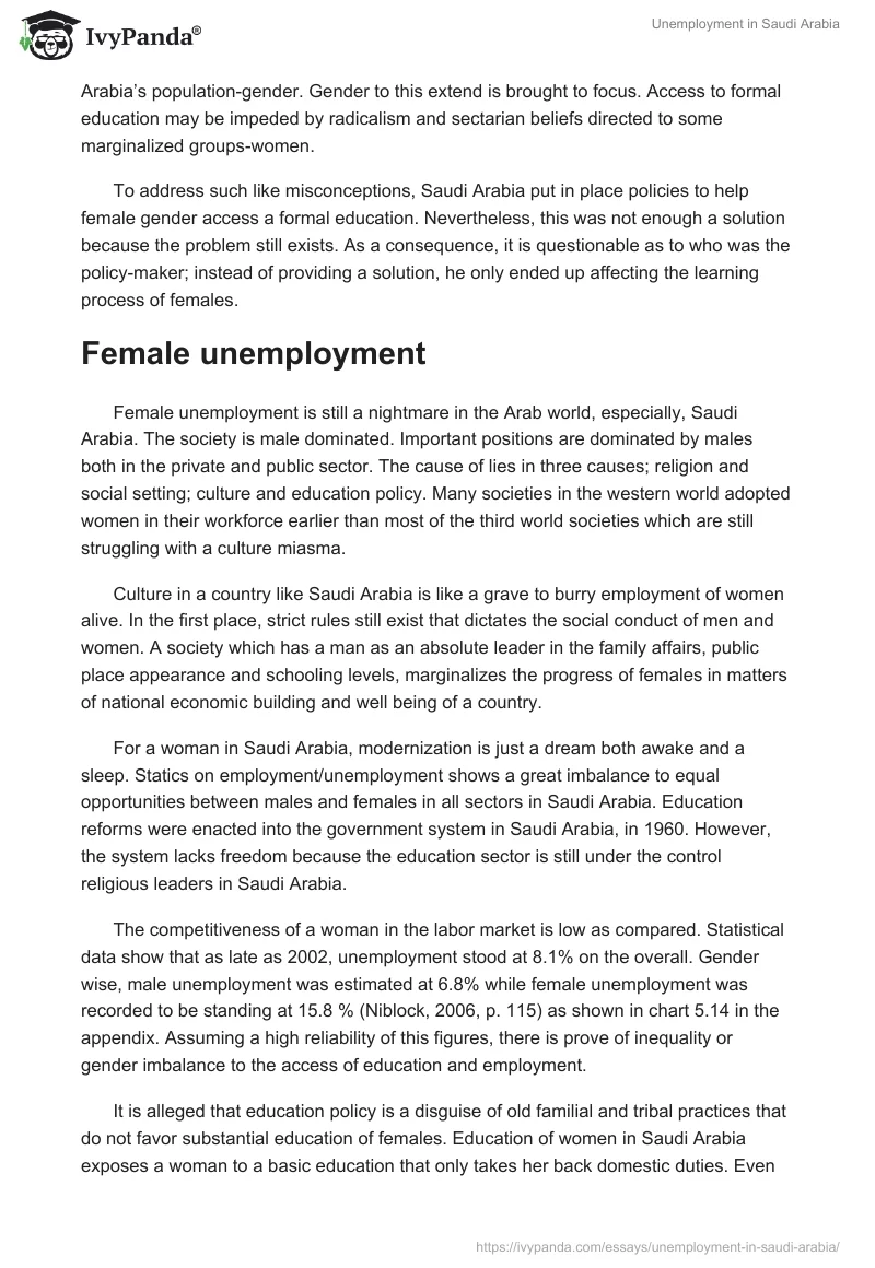 Unemployment in Saudi Arabia. Page 4