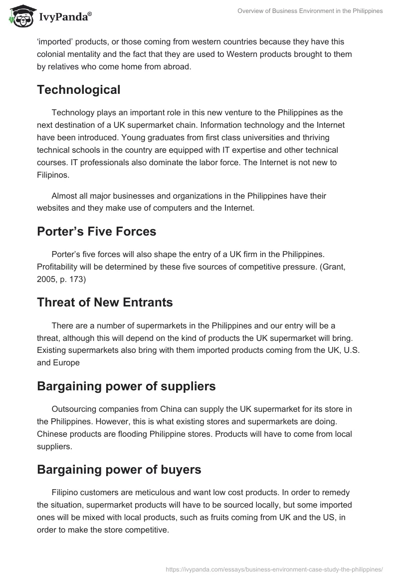 Overview of Business Environment in the Philippines. Page 3